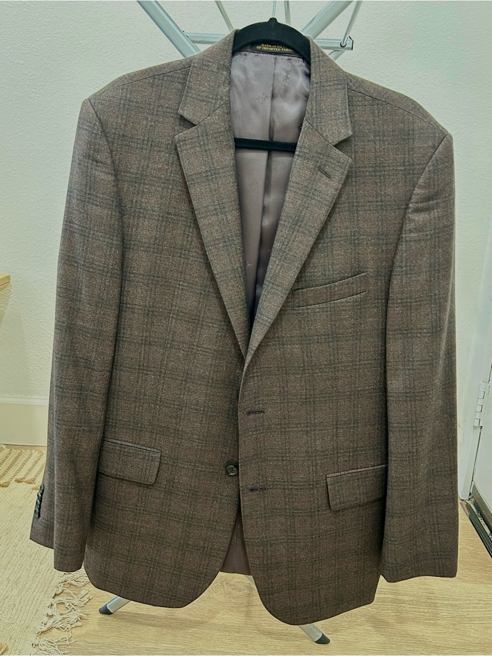 Jos. A. Bank Men's Brown Plaid Sport Coat